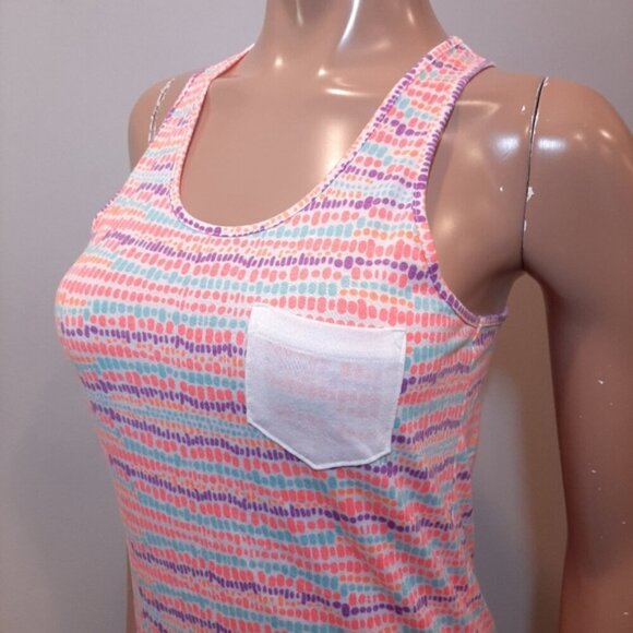 3/$20 UNDER ARMOUR Heat Gear Tank Top Racerback Pocket Semi Fitted Multicolored - Picture 5 of 11